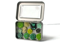 Green Flower Magnet Set